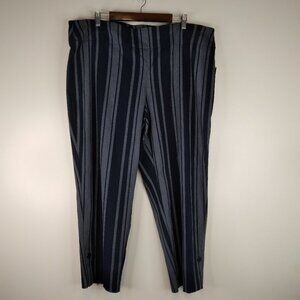 Attyre New York Audrey  Pull On Ankle Striped Pants Size 22. NWT